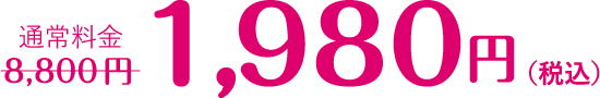 初めての方限定キャンペーン 1,980円(税込)